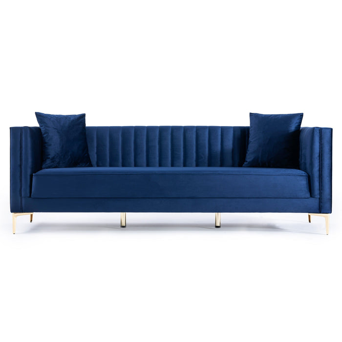 Angelina - Modern Channel Tufted Sofa