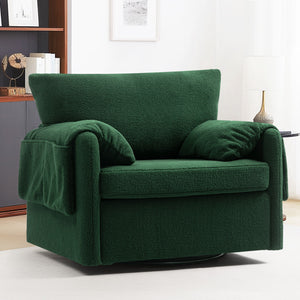 Oversized Swivel Armchair Modern Chair & Single Sofa Lounge, Comfortable Seating For Living Room