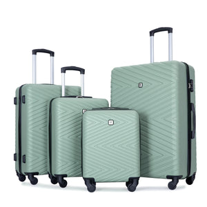 Luggage 4 Piece Lightweight Suitcase With Rotating Wheels With Tsa Lock,