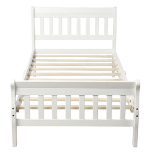 Platform Bed, Mattress Foundation Sleigh Bed With Headboard, Footboard, Slat Support