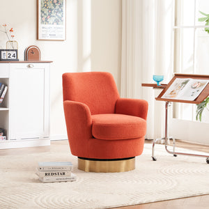 Teddy Swivel Barrel Chair, Swivel Accent Chairs Armchair For Living Room