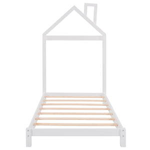 Platform Bed With House Shaped Headboard