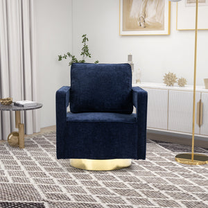 Swivel Accent Open Back Chair Modern Comfy Sofa Chair With Base