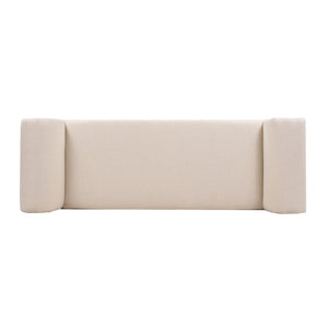 Kathy - Roll Arm Entryway Accent Bench - Sky Neutral Beige