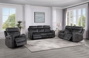 Hirah - 3 Piece Living Room Set - Dark Gray