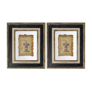 Lucian - Framed Antiqued Sculpture Print