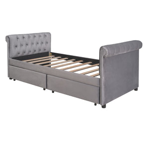 Upholstered Daybed, Wood Slat Support