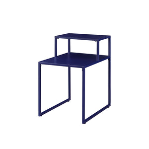Tiered Side Table With Shelves - Blue