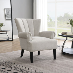 Modern Accent Arm Chair With Channel Back