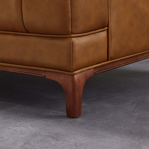 Mara - Tufted Sofa - Cognac / Tan
