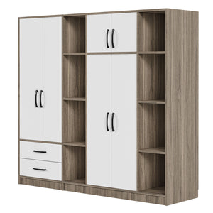 6 Door Wardrobe With Shelves And Drawers