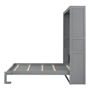 Murphy Wall Bed With Shelves, Space Saving