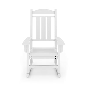 Traditional Porch Rocker Classic HDPE Poly Lumber For Porch, Patio, And Garden Comfort