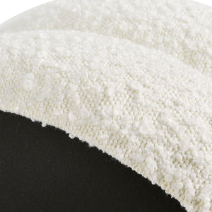 Homary - Floor Cushion Footrest Ottoman - Ivory White