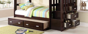 Allentown - Twin / Twin Bunk Bed With Trundle Storage - Espresso