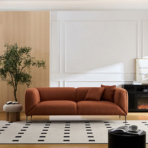 Modern Style Sofa With Solid Wood Frame And Cushions
