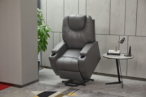 Modern Recliner Chair With Cup Holders, Remote Control