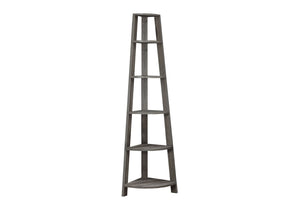 Bookshelf, Bookcase, Etagere, Corner, 5 Tier, For Office, Contemporary & Modern - Taupe