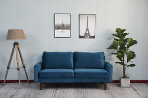 Luxurious Comfort Stationary Loveseat - Space Blue