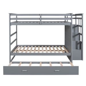 Bunk Bed With Twin Size Trundle And Staircase