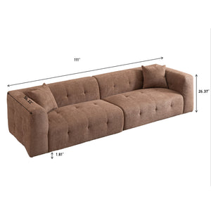Stylish Sofa With Square Design And Thick Handrailing For Living Room