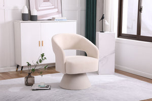 Round Barrel Swivel Accent Chair Armchair For Living Room