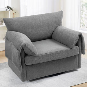 Oversized Swivel Armchair Modern Chair & Single Sofa Lounge, Comfortable Seating For Living Room