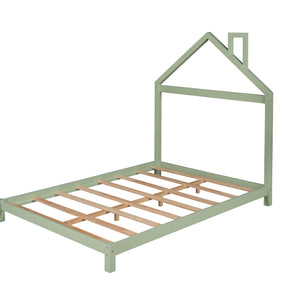 Platform Bed With House Shaped Headboard