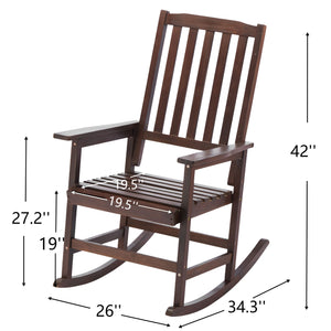 Acacia Indoor Rocking Chair, Outdoor Solid Patio Furniture