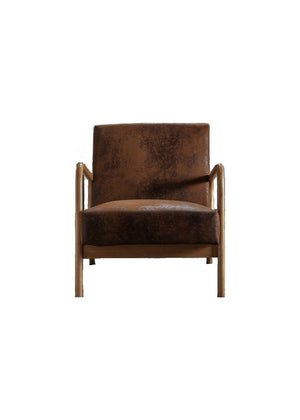 Classic Mid-Century Modern Accent Chairs, Open Framed Armchair With Cushioning