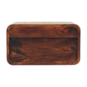 Curved Wall Mounted Bedside Nightstand