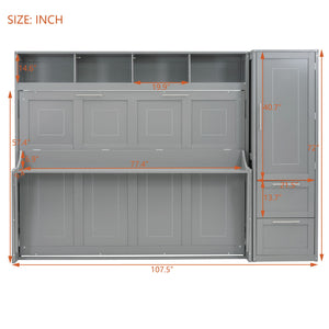 Space Saving Murphy Wall Bed With Closet And Drawers