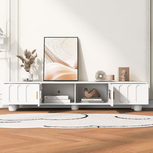 Modern TV Stand For TVs Up To 80", 2 Drawers And Cabinet