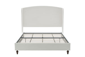 Windsor - Tall Headboard Upholstered Wingback Bed Premium Minimalist Designs No Box Spring Needed