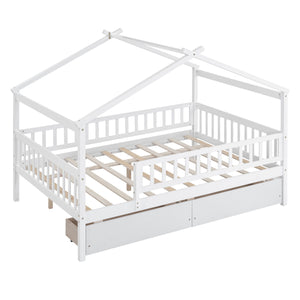 House Bed With 2 Drawers