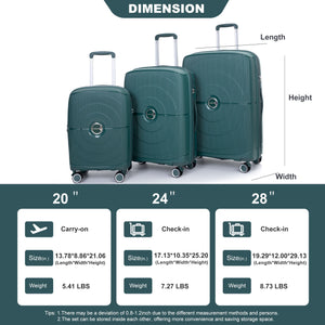 Expandable Hardshell Suitcase Double Spinner Wheels Luggage Sets