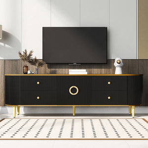 Modern TV Stand With 4 Drawers And 1 Cabinet