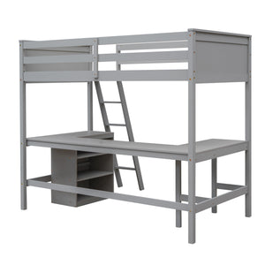 Loft Bed With Shelves With Desk