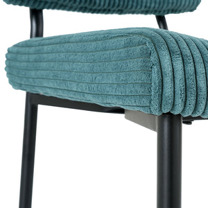 Modern Upholstered Dining Chair With Metal Legs
