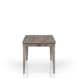 Rustic Dining Table Two Storage Drawers And Leaf - Gray