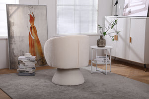 Swivel Accent Chair Armchair, Round Barrel Chair For Living Room Bedroom