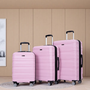 3 Piece Luggage Sets Lightweight & Durable Expandable Suitcase With Two Hooks