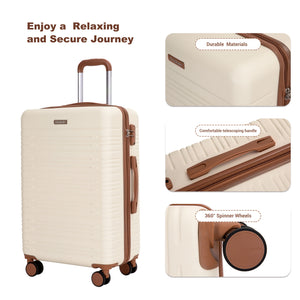 5 Piece Set Hard Case Spinner Wheels Luggage Sets With Tsa Lock