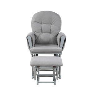 Mason - Glider And Ottoman Gray Wood