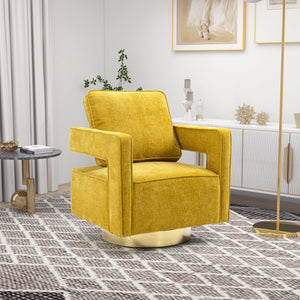 Swivel Accent Open Back Chair Modern Comfy Sofa Chair With Base