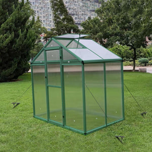 Polycarbonate Walk-In Greenhouse, Raised Base For Outdoor In All Season
