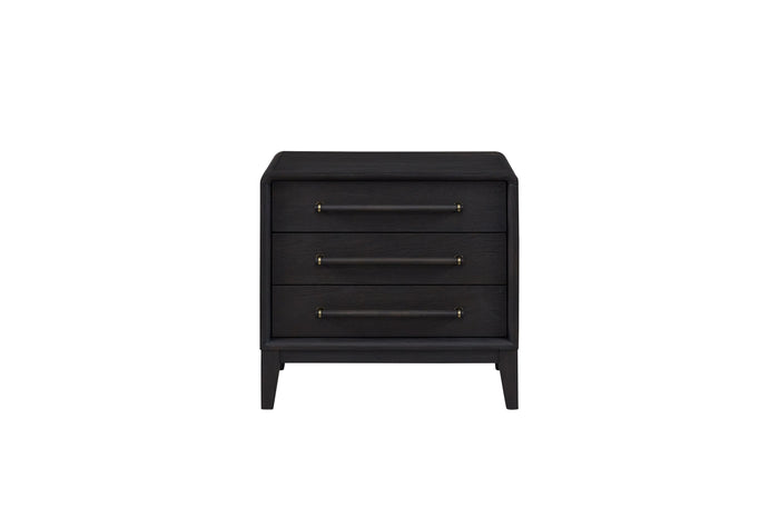 3 Drawer Nightstand With USB - Black