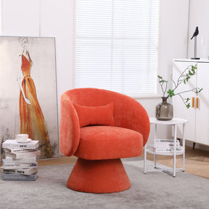 Swivel Accent Chair Armchair, Round Barrel Chair For Living Room Bedroom