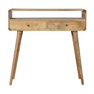 Curved Chestnut Console Table