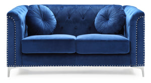 Stylish Sloped Arm Loveseat
